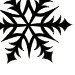 Black stylistic snowflake..