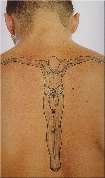 Guardian Angel Tattoo On The Back Of The Body DAVID BECKHAM