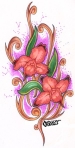 colorful orchid design..