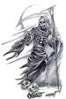 This Grimreaper or grim reaper is one of our most popular viewed tattoo designs. Signified by a skel..