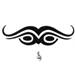 Tribal horn and eye design..