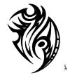 Tribal design, inspired from a ravens claw or beak..