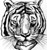 Black & white tiger tattoo, the tiger symbolizes invincibility, might, and power. In Japanese the ti..