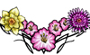 tribal with flowers for lower back piece..