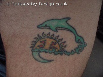 dolphin leaping towards the stars tattoo