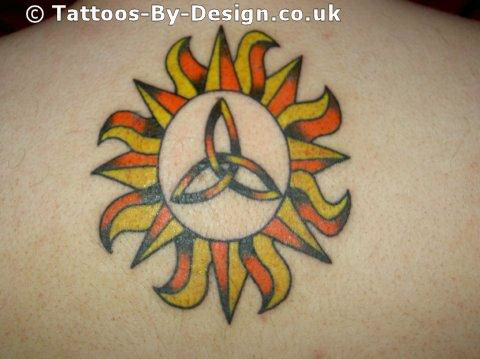 Sun with Trinity Symbol inside it