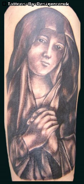 Virgin Mary Black and Grey