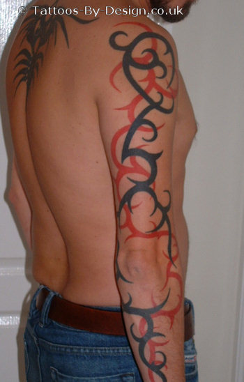 red/black tribal intertwine