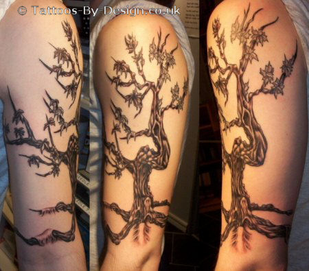 scary tree Tattoo